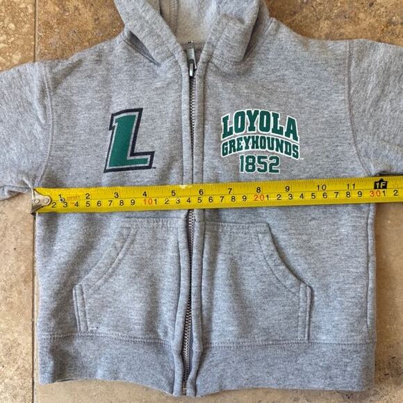 Loyola Greyhounds Baby Hoodie Toddler Sweatshirt 18M Zip Up Gray NCAA Team Gear - Picture 5 of 7